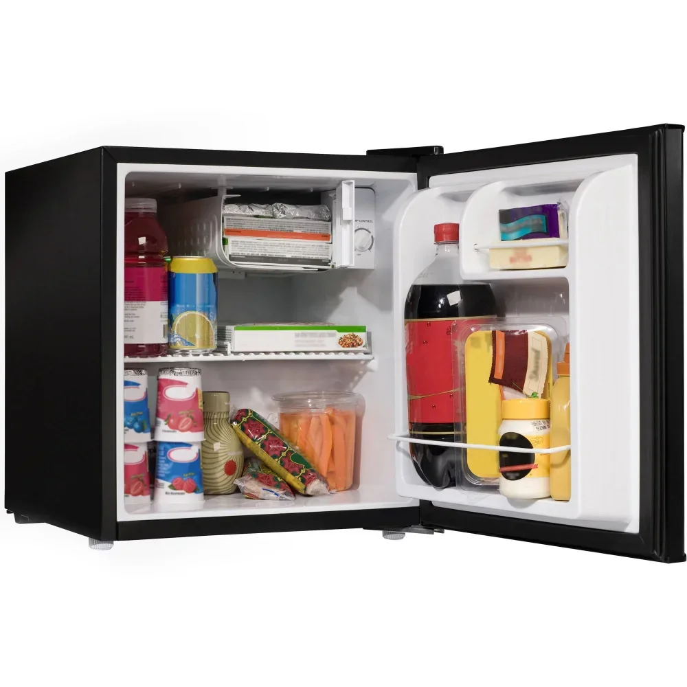 1.7 Cu Ft Single Door Mini Fridge, Black Mini Fridge for Room