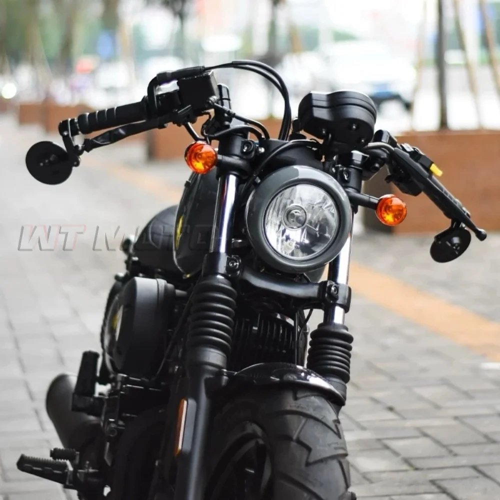 Modified Aluminum Separated Split Handlebar Kit Fit For HYOSUNG GV300S With Round Bar End Mirrors And Rubber Grips