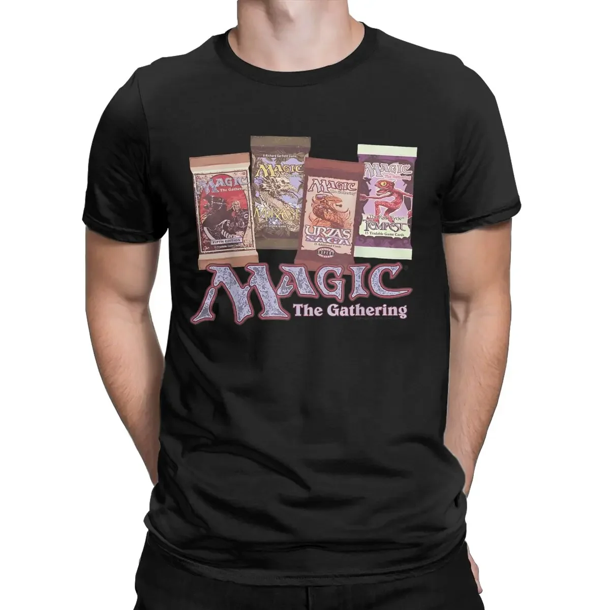 Magic Games Gathering MTG T-Shirt Men Round Collar 100% Cotton T Shirt Planeswalker Mandala Short Sleeve Tee Shirt Plus Size Top