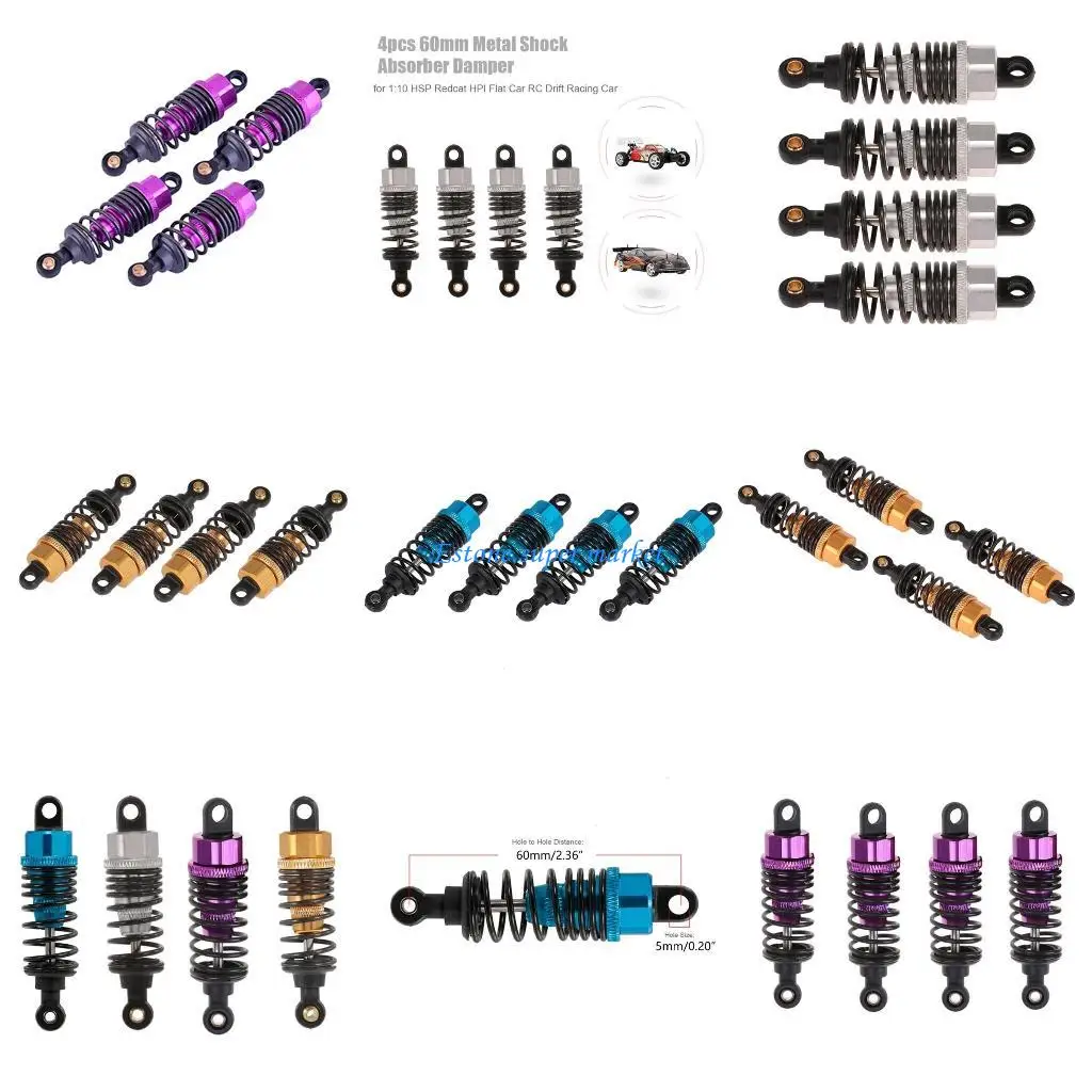 

090B Shock Absorber-Metal Damper for 1:10 HSP-Redcat HPI Flat Car Truck 2 Pair