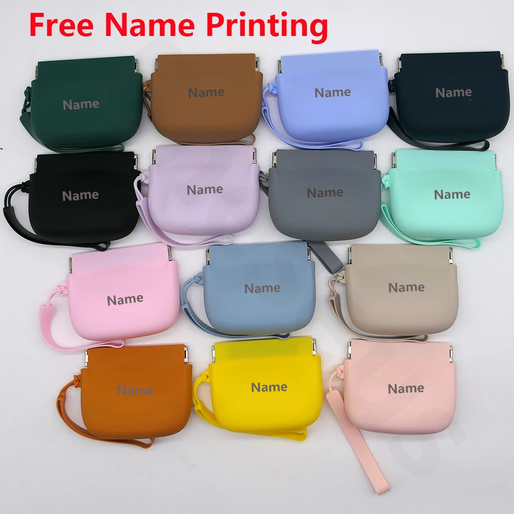 

Силиконовый чехол для хранения соски с бесплатной именной печатью и металлической застежкой-подарок на праздник