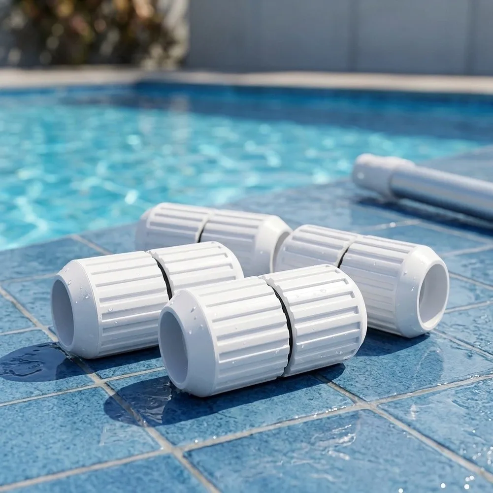Replacement Connectors ABS Pool Pole Connectors Pool Equipment Upgrade Efficient Cleaning Two Adapters Included