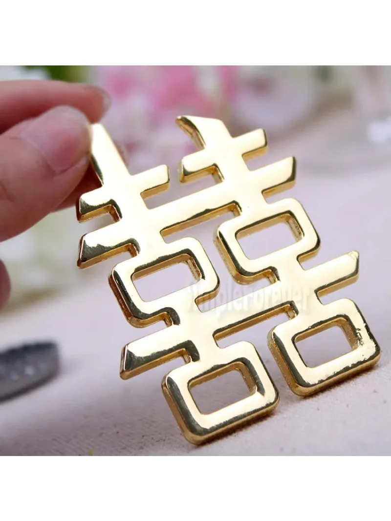 Hot Sell 200pcs Chinese Asian Themed Double Happiness Bottle Opener Wedding Party Favors Wedding Giveaways