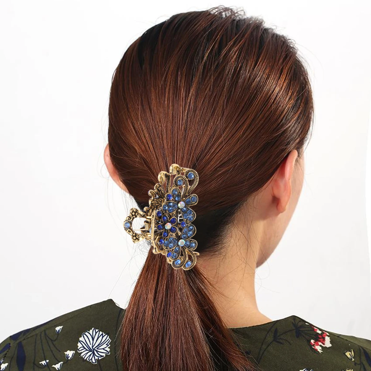 

1Pc Retro Hair Claw Clip Sparkling Crystal Vintage Hair Accessories Perfect for Any Hair Color