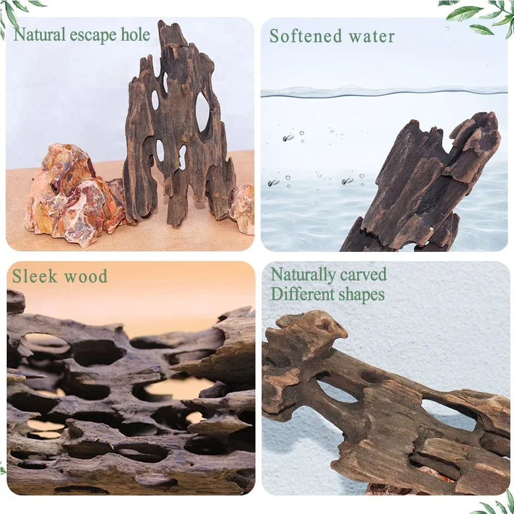 

Аквариум из натуральных креветок, деревянные украшения, рыбы, креветки, скрывающее отверстие, пейзаж, 10-40 см, аквариумные украшения, аксессуары