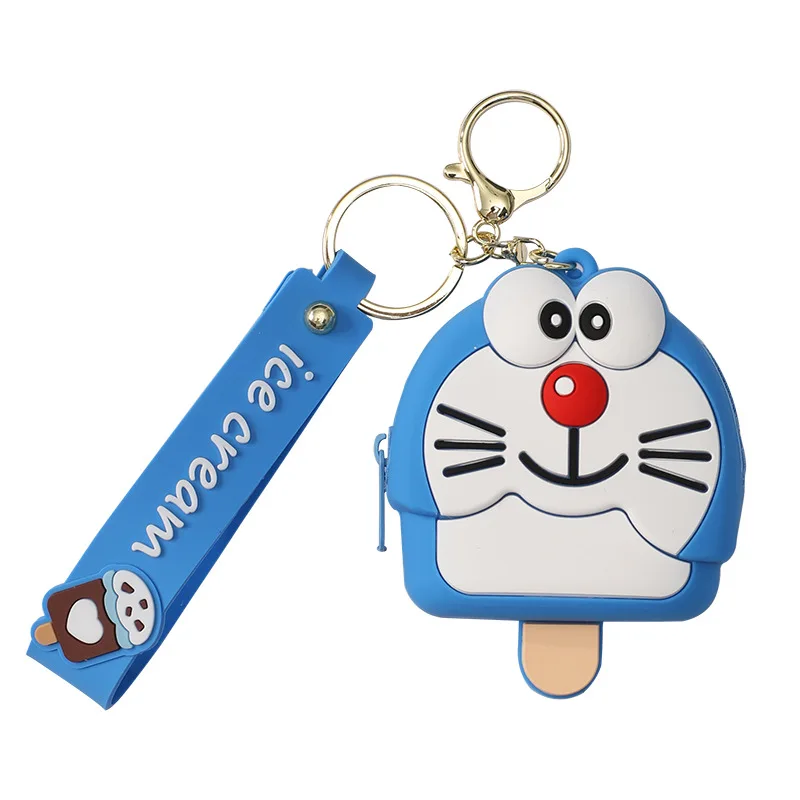 2025 محفظة عملات معدنية من السيليكون الإبداعي سلسلة مفاتيح قلادة عبقور حقيبة قطة حقيبة تخزين العملات المعدنية