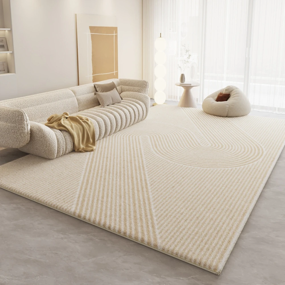 VIKAMA Modern Light Luxury Simple Carpet Soft Non Slip Stain Resistant Rug For Living Room Sofa Coffee Table Bedroom Home Decor