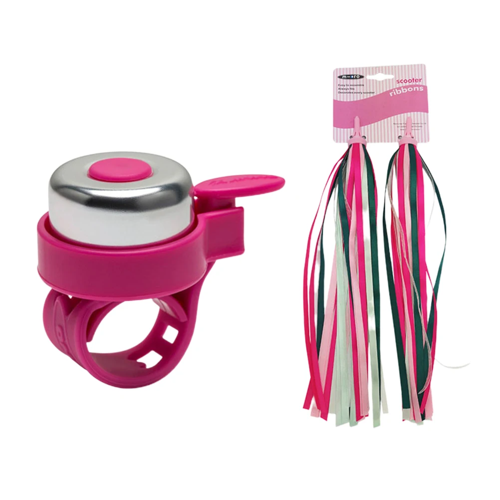 

2 Pcs Riding Pink Car Bell Strap Bike Handlebars Bicycle Accessories