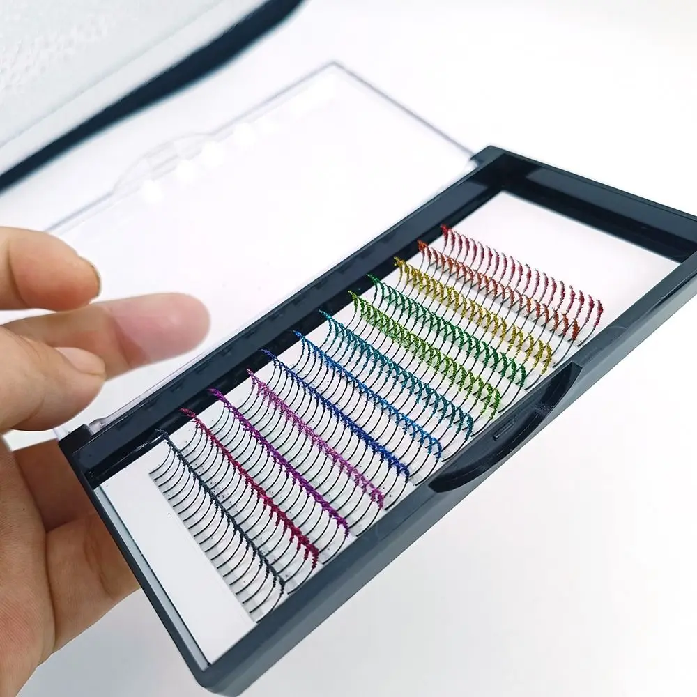 Grafting Women Segmented Eyelashes Cosplay Eyelash Individual Cluster Eyelashes Glitter Colored Eyelashes Fake Color Lashes