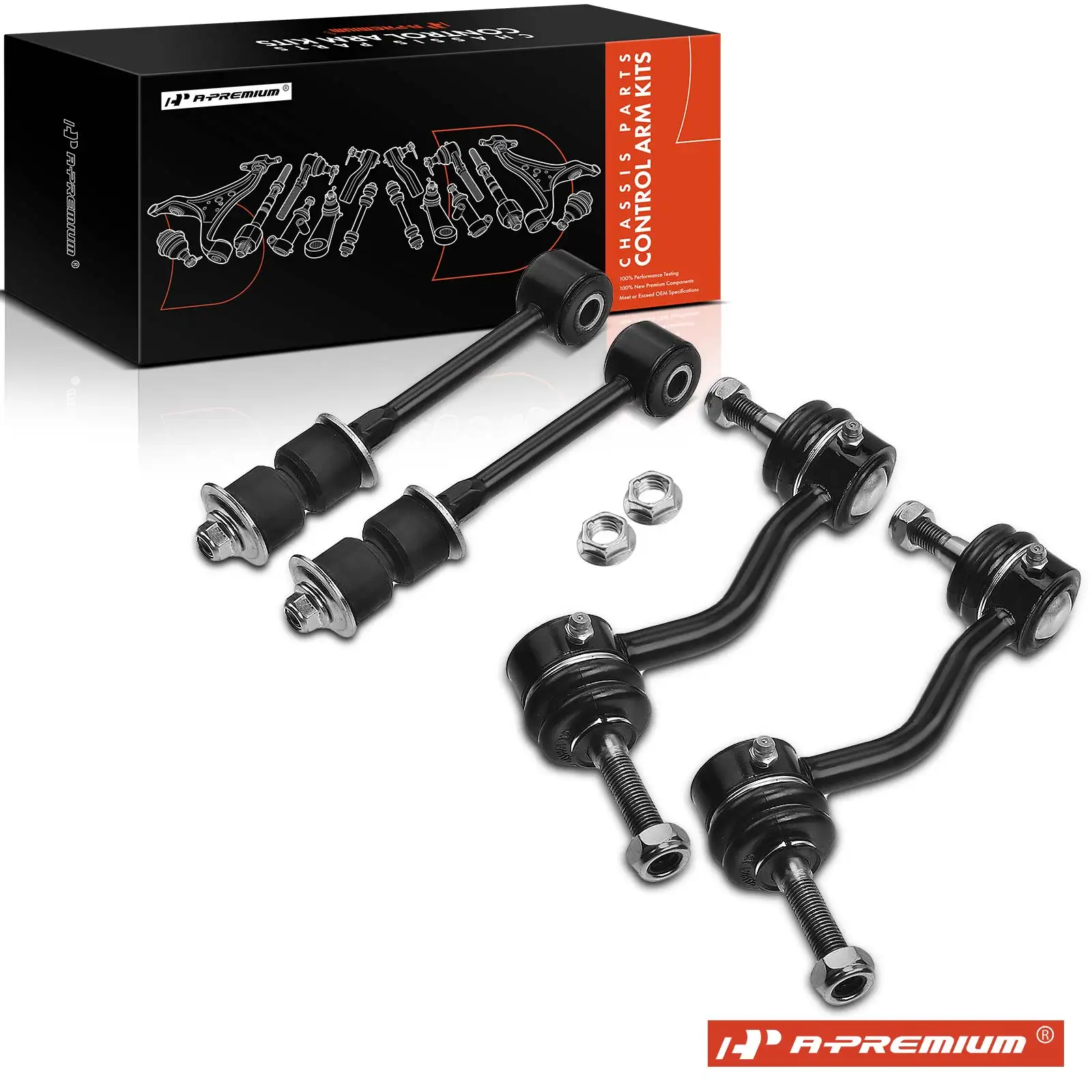 A-Premium 4x Front & Rear Stabilizer Bar Link for Mercury Cougar 1993-1997 Ford Thunderbird 1993-1997