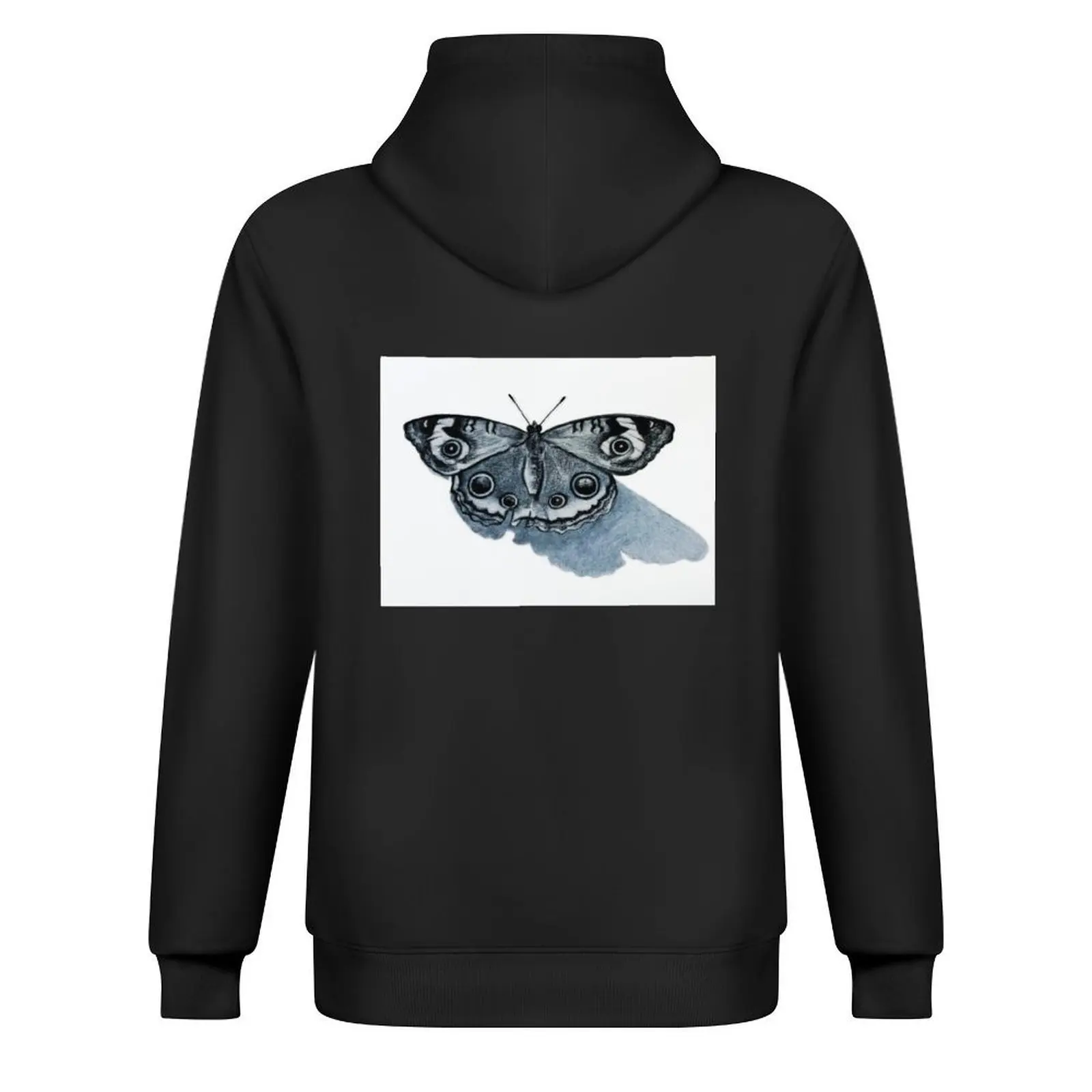 Bluza z kapturem Charcoal Butterfly dla mężczyzn, estetyczna odzież męska, męski sweter zimowy, męski zestaw bluz dresowych, bluzy z grafiką
