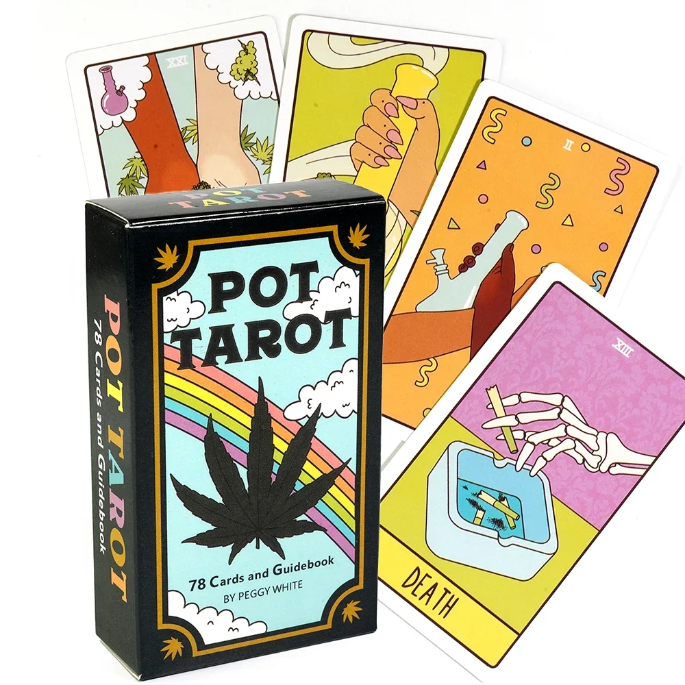 Pot Tarot 78 pièces jeu de cartes Version de voyage taille de poche Witchy débutant Tarot apprentissage cartes de Tarot