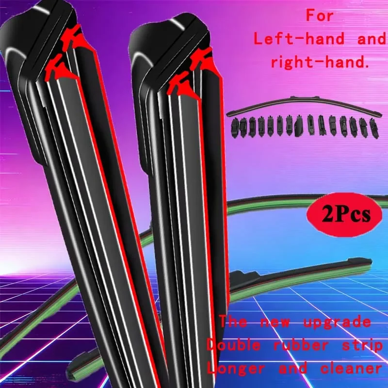 For Hyundai i20 Hatchback Coupe PB GB IB BC BI 2008 2010 2014 2016 2018 2020 2021 2022 Double Rubber Car Windshield Wiper Blades
