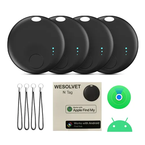 Etiquetas Air Tracker para Android o iOS Etiqueta inteligente Bluetooth Compatible con sistema dual iOS Find My o Google Find Hub Localizador de artículos