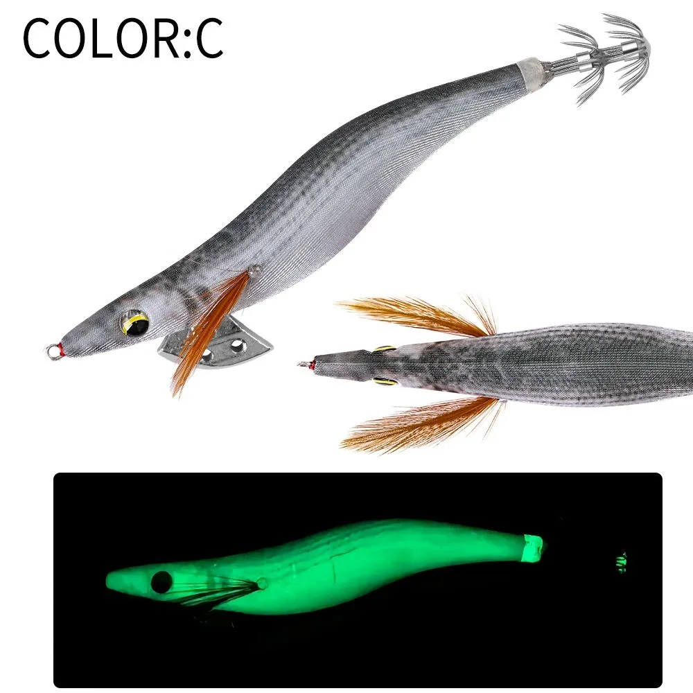 

Fishing Lure Light Cloth Fishing Squid Jig Glow 15cm/26 Squid Lure UV 4.0# Shrimp Bait Night Fishing