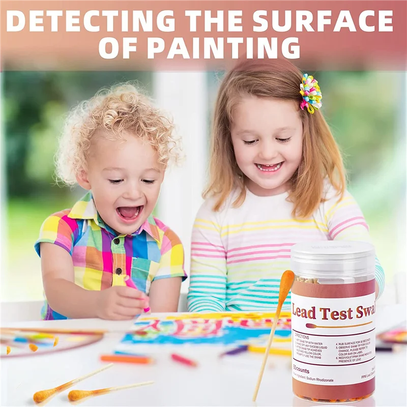 

AT21-Lead Test Kit Swabs - Lead Paint Test Kit, Lead Check Swab For Home Use, Test Results In 30 Seconds (120PCS)