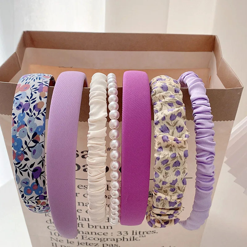 3개입 멀티컬러 심플하고 우아한 여성용 헤어밴드, 세안용 헤어밴드, 패션 소녀 헤어 액세서리