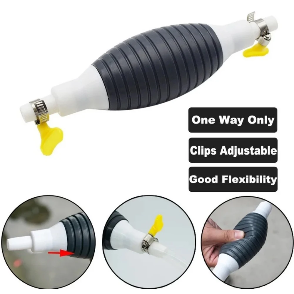 Universal Car Emergency Fuel Extractor Siphon Hose Manual Pressurised Self-priming Fuel Pump Car Engine Fuel Diesel Accessories