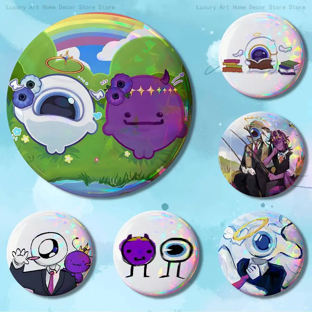 W-Wemmbu Eggchan T-Tax Duo Badges Round Nijigen Otaku Culture IP peripheral products 58mm 44mm 32mm 75mm 25mm Mini