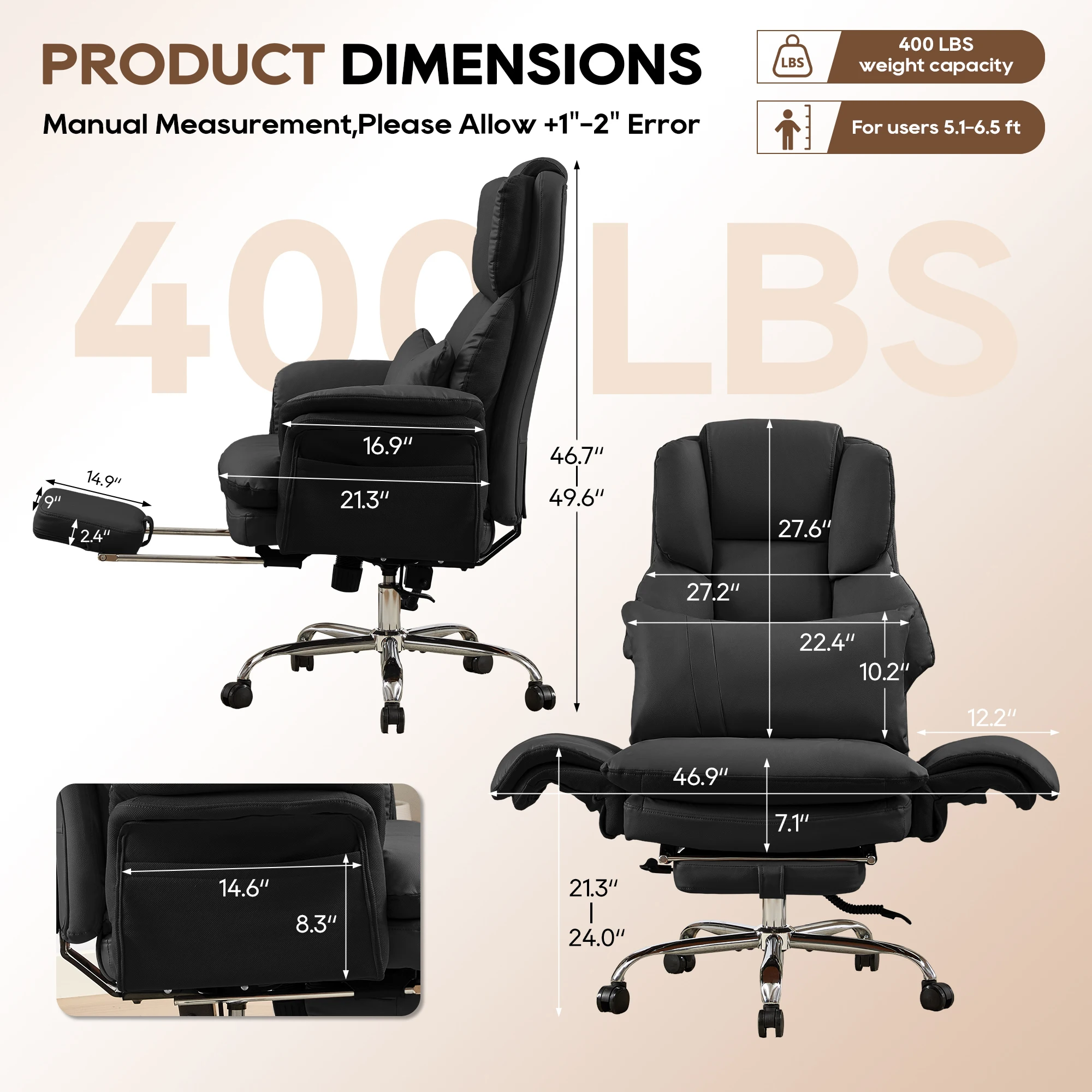 TCGBKAF Big and Tall Executive - Office Furniture Suppliers 评论和价格