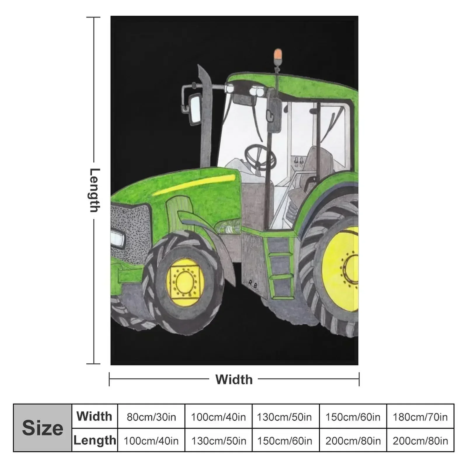 TRACTOR Throw Blanket couch cozy soft plush fuzzy picnic outdoor blanket