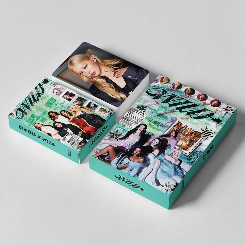55pcs KATSEYE Support WILD 2 Merchandise LOMO Cards, KPOP Cat Eyes Girl Group Self-made Collectible Cards, Photo Cards image 4