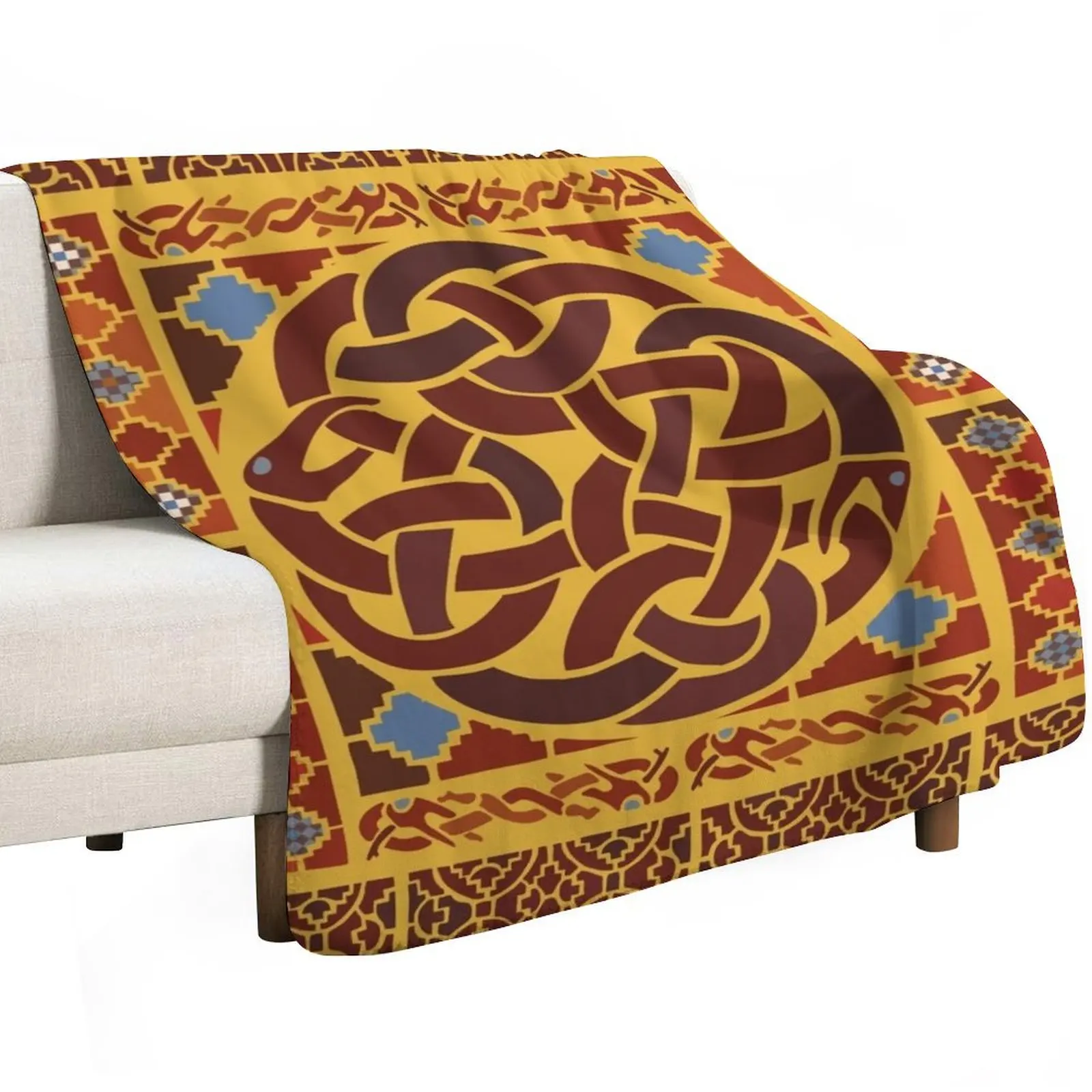 Imagining Sutton Hoo: R?dwald Throw Blanket Sofa Quilt Sofa bed plaid Beautifuls warm for winter valentine gift ideas Blankets