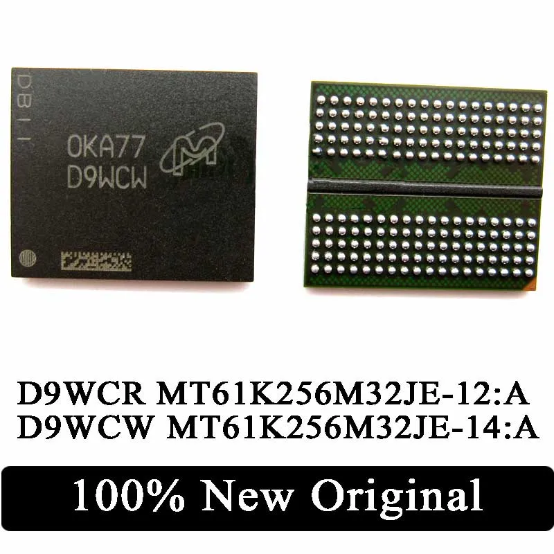 100% neue d9wcr MT61K256M32JE-12: ein d9wcw MT61K256M32JE-14: ein mt61k256m32je ddr6 bga ic chip auf lager