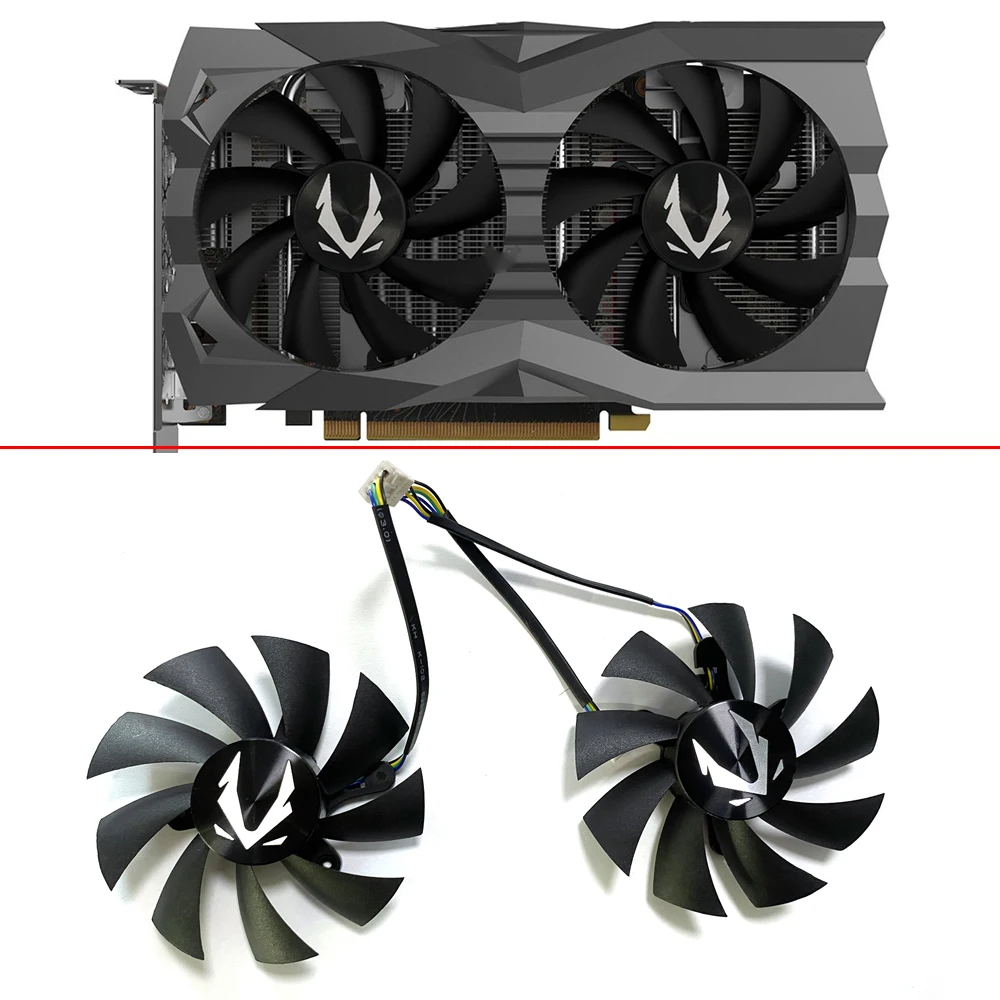 

2PCS 87MM Cooling Fan GA92A2H 4PIN GeForce GTX1660 1660Ti GPU FAN For ZOTAC GTX 1660 Ti AMP GTX 1660 SUPER AMP Video Card Fan