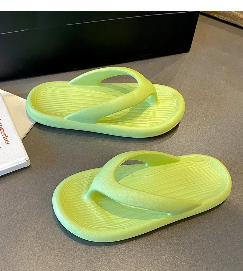 Evshine Damen-Sommer-Flip-Flops, Outdoor-Mode, rutschfeste Strand-Hausschuhe, bequem, weicher Boden, Damen-Sandalen, Haus-Badezimmer-Rutschen – Detail 12