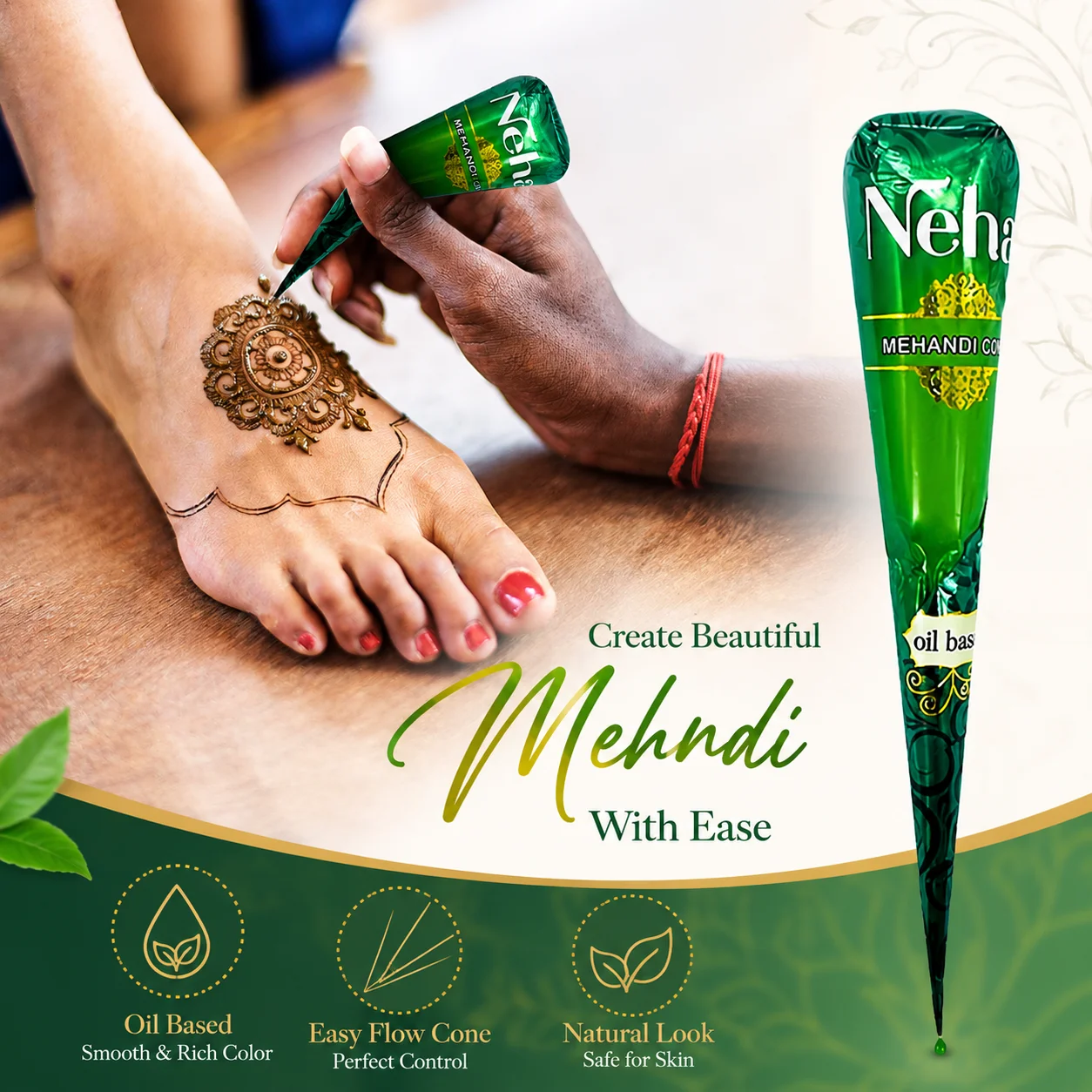

Henna Tattoo Cream Easy To Clean Brown Henna Cream Organic Henna Tattoo Easy To Apply For Temporary Tattoos Special Events