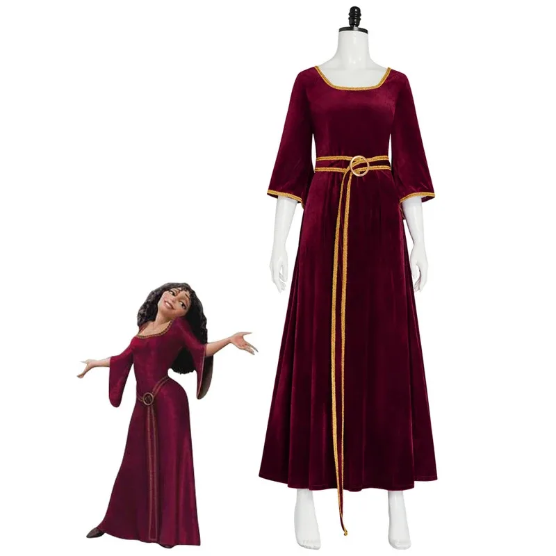 Vestido de madre de la película Gothel, traje de Cosplay, disfraz de Carnaval de Halloween para mujeres adultas, Girlsa;3,v'5.t;8,