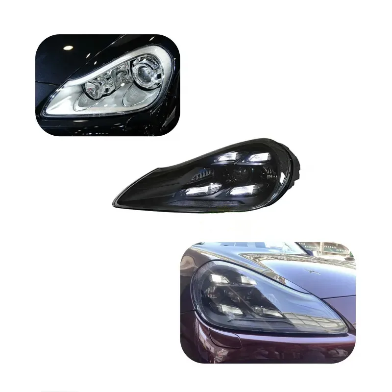 2023 Style Matrix LED Headlight Assembly Upgrade for Porsche Cayenne 957 2007-2010 Car Front Lamps Daytime Running Lights