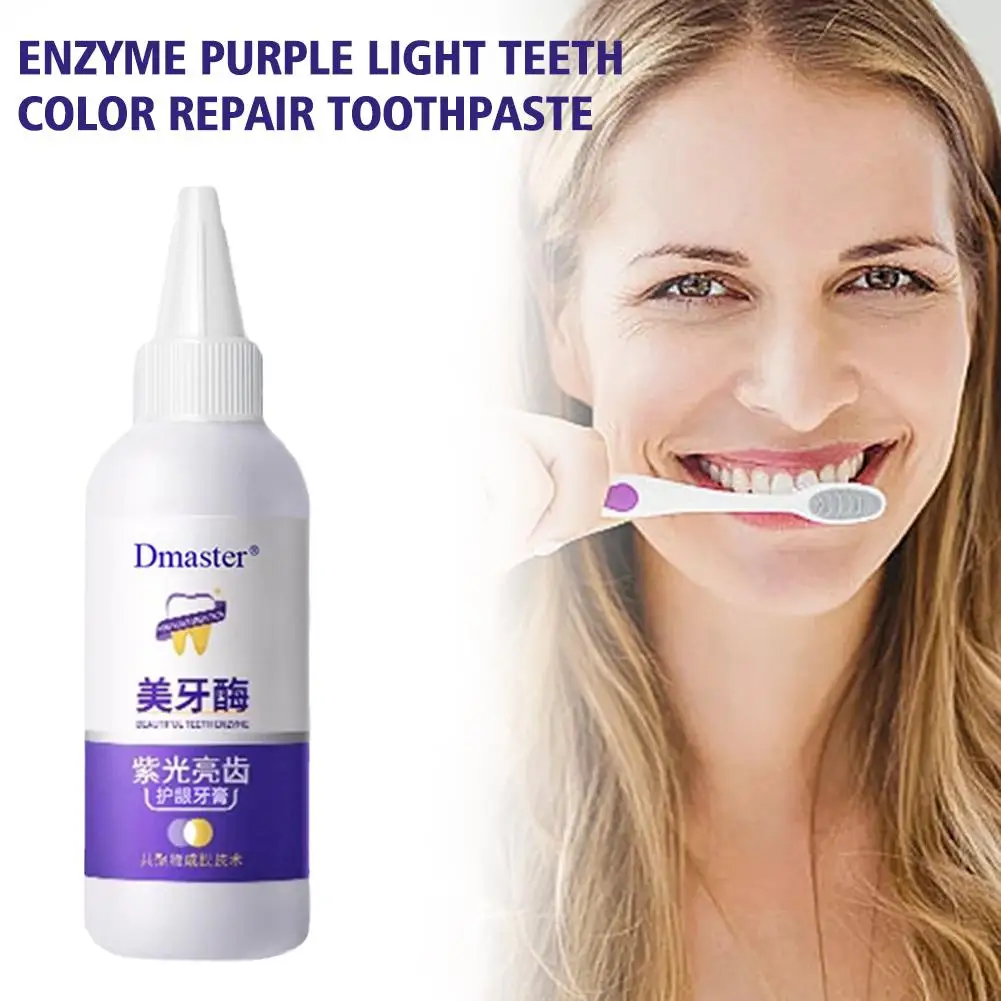 Dmaster Teeth Whitening Enzyme Toothpaste Remove Plaque Tools Hygiene Mousse Fresh Dental Cleaning Stains Beauty Breath Hea L6W5
