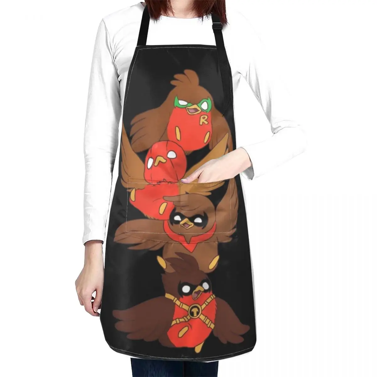 Go!Robins! - Brave Birds Apron esthetician Kitchen For Men Custom Apron