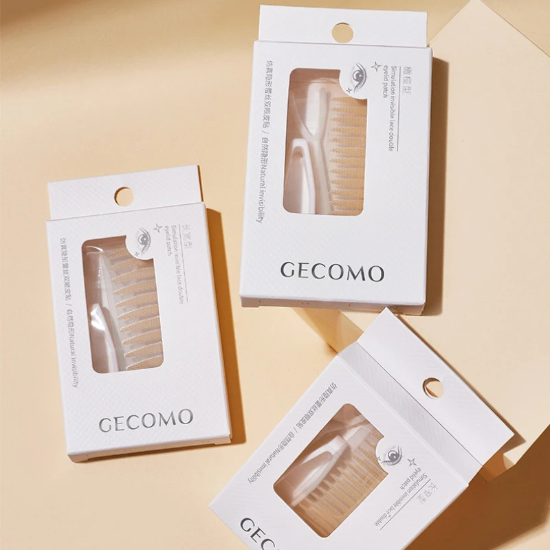 GECOMO parche doble para párpados, Invisible, Natural, sin rastro, duradero, herramientas de maquillaje, cinta doble para párpados