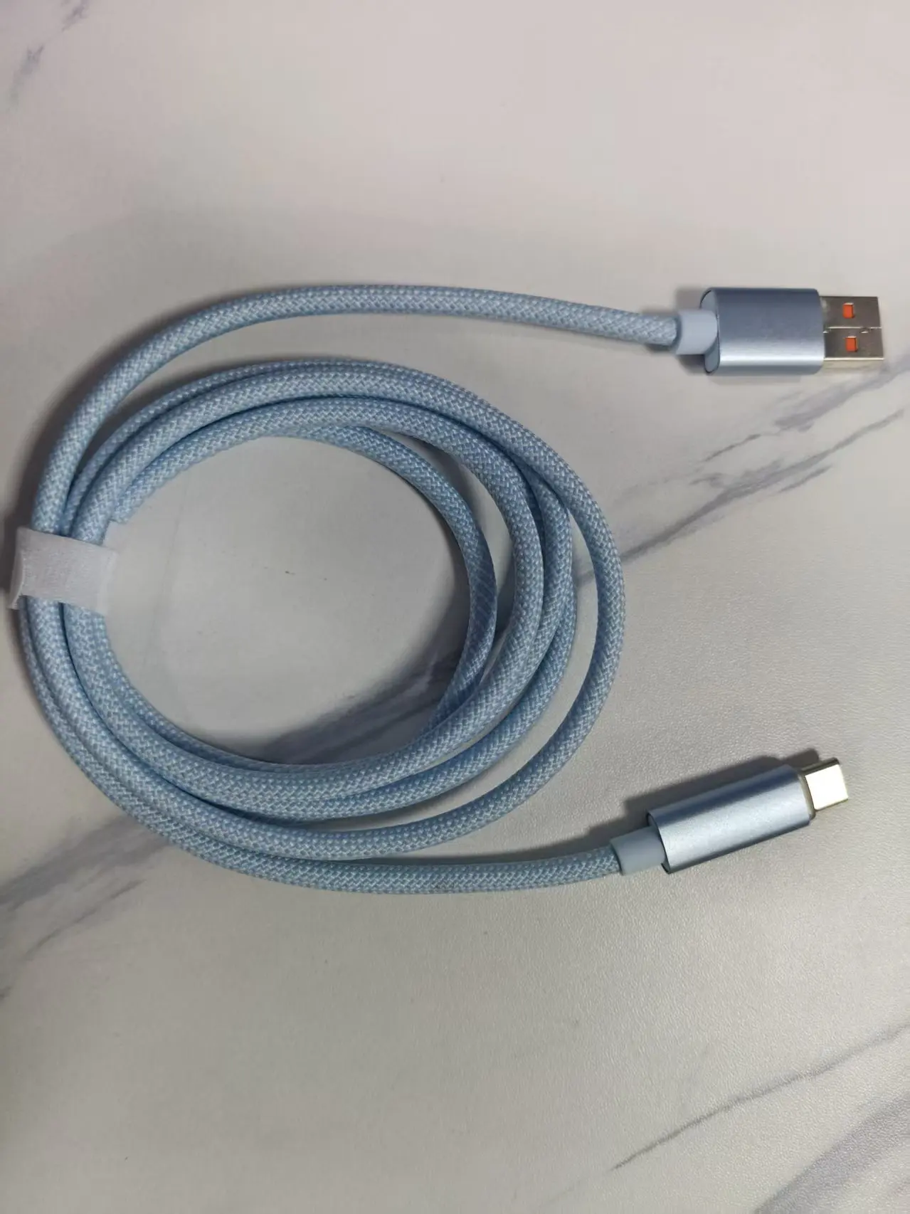 USB‑A to Type‑C Braided Charging Cable,100W Fast Charge with Auto Power‑Off Function,Nylon Braided Cord for Type‑C Smartphones