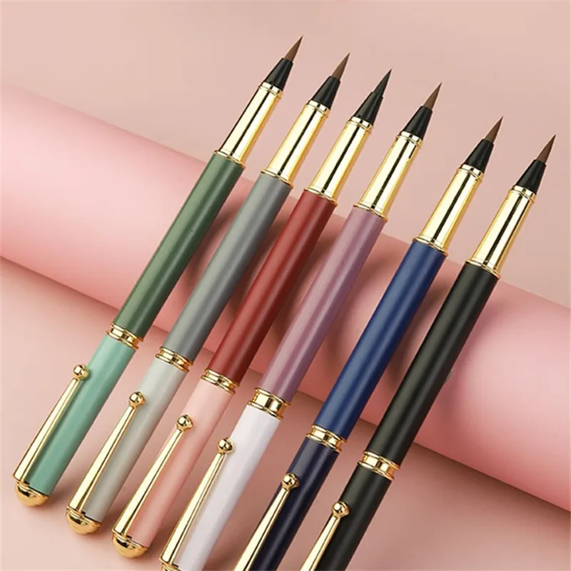 New Watercolor Brush Pen Soft Art Drawing Calligraphy Brushes Refillable Ink Fountain Pens School Student Supplies