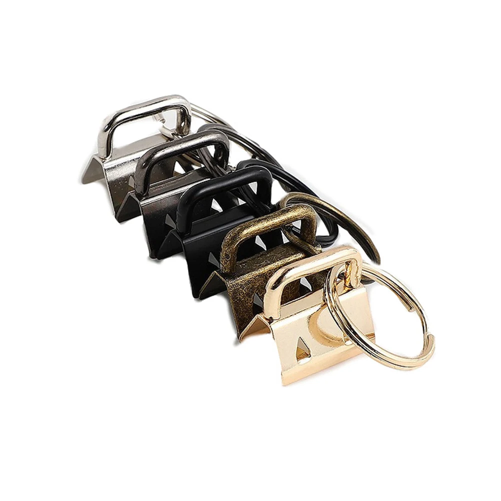 

50 Pcs Webbing Clip Key Chains Fob Lanyard Wrist Hardware Metal Wristlet Keychain Accessories Strong Durable Anti