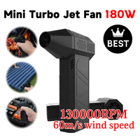 130000RPM Mini Turbo Jet Fan Brushless Motor Powerful Airflow Violent Air Blower 3000mAh Wind Speed 60m/s for Industrial Use