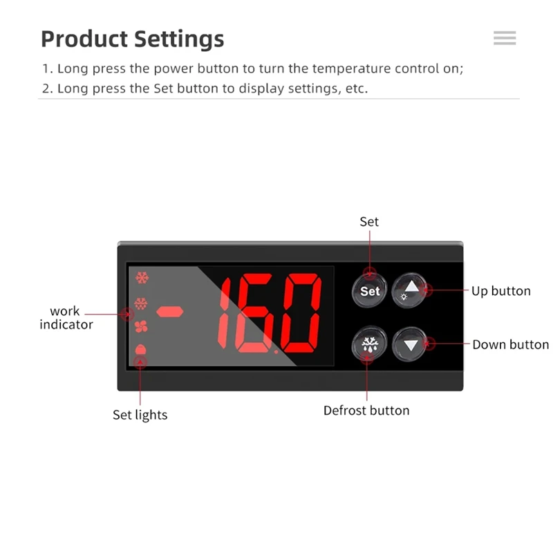 Digital Thermostat Hygrostat Temperature Humidity Controller Regulator Heating Cooling Control ECS-961NEO