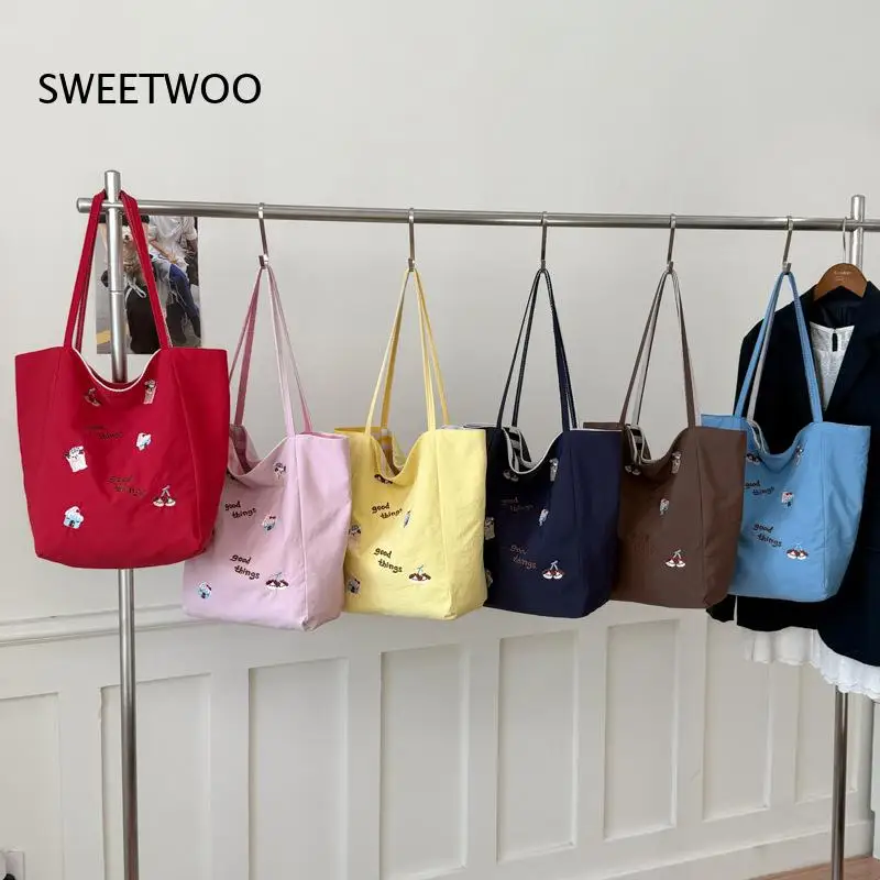 2026 Cartoon-Tiermuster Gewebte Slouch-Tasche Verschleißfest Wasserabweisend Outdoor Einkaufs- Reise- Alltags-Schultertasche