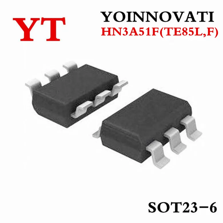20PCS/lot HN3A51F(TE85L,F) TRANS 2PNP 120V 0.1A SM6 HN3A51F(TE85L 3A51 HN3A51
