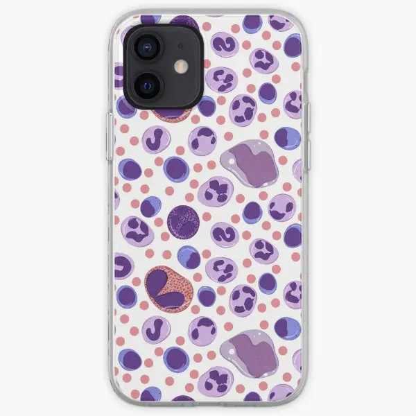 Large White Blood Cell Pattern Iphone To  Phone Case Customizable for iPhone 11 12 13 14 Pro Max Mini 6 6S 7 8 Plus X XS XR Max