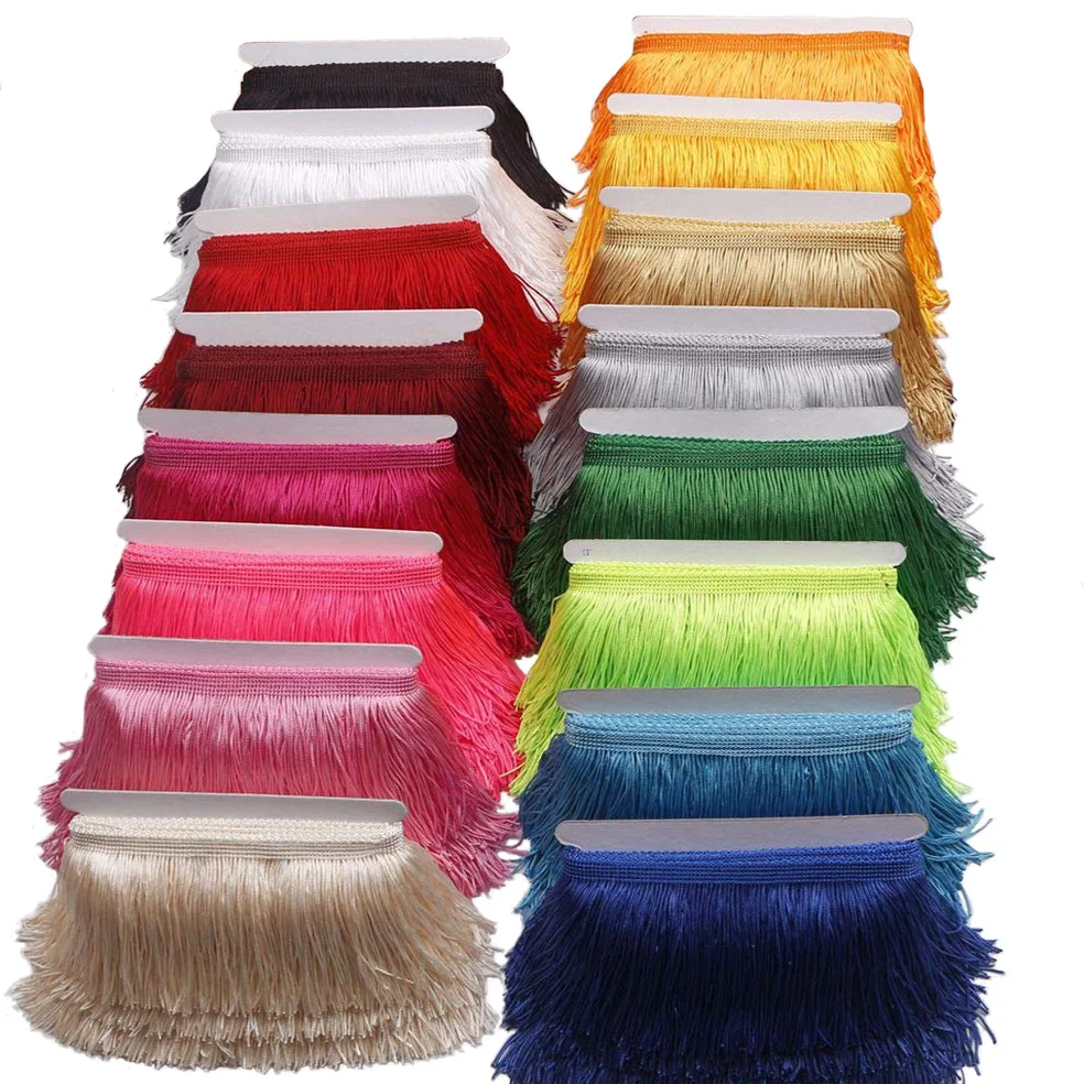 10 Yards 15 cm lange Quastenfransen, Spitzenband, Quasten für Vorhänge, Kleider, Fransen zum Nähen, Verzierungen, Zubehör, Basteln