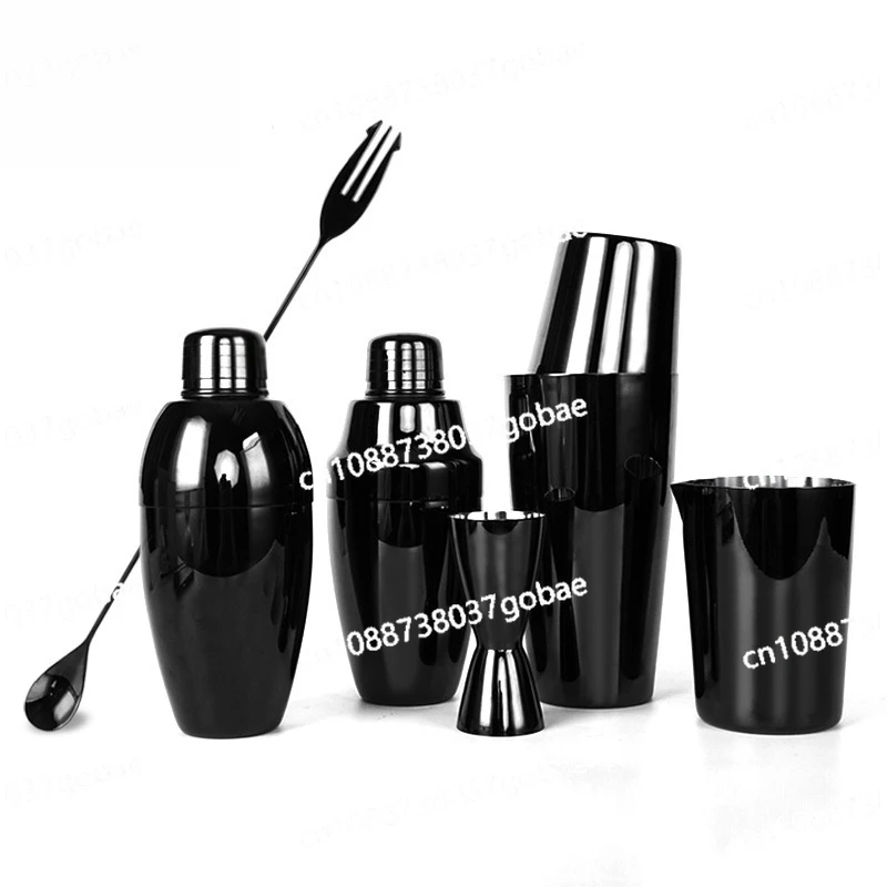 

Бармен из нержавеющей стали, набор для бармена из черного титана, посуда для бармена