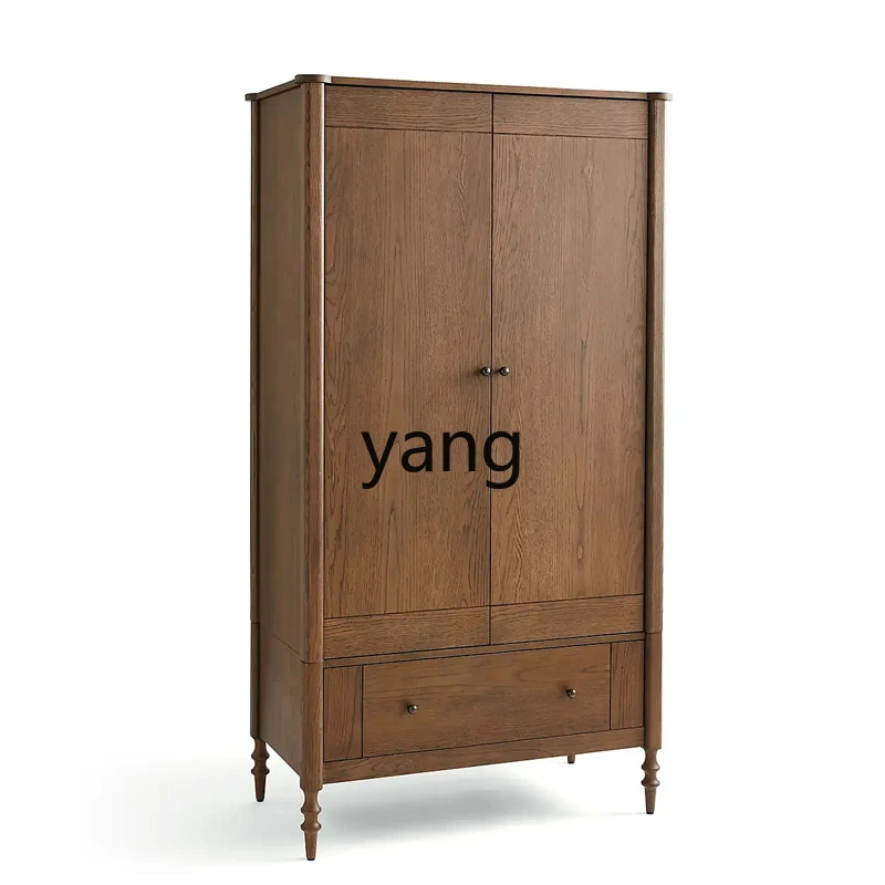 

YHM retro solid wood wardrobe bedroom furniture