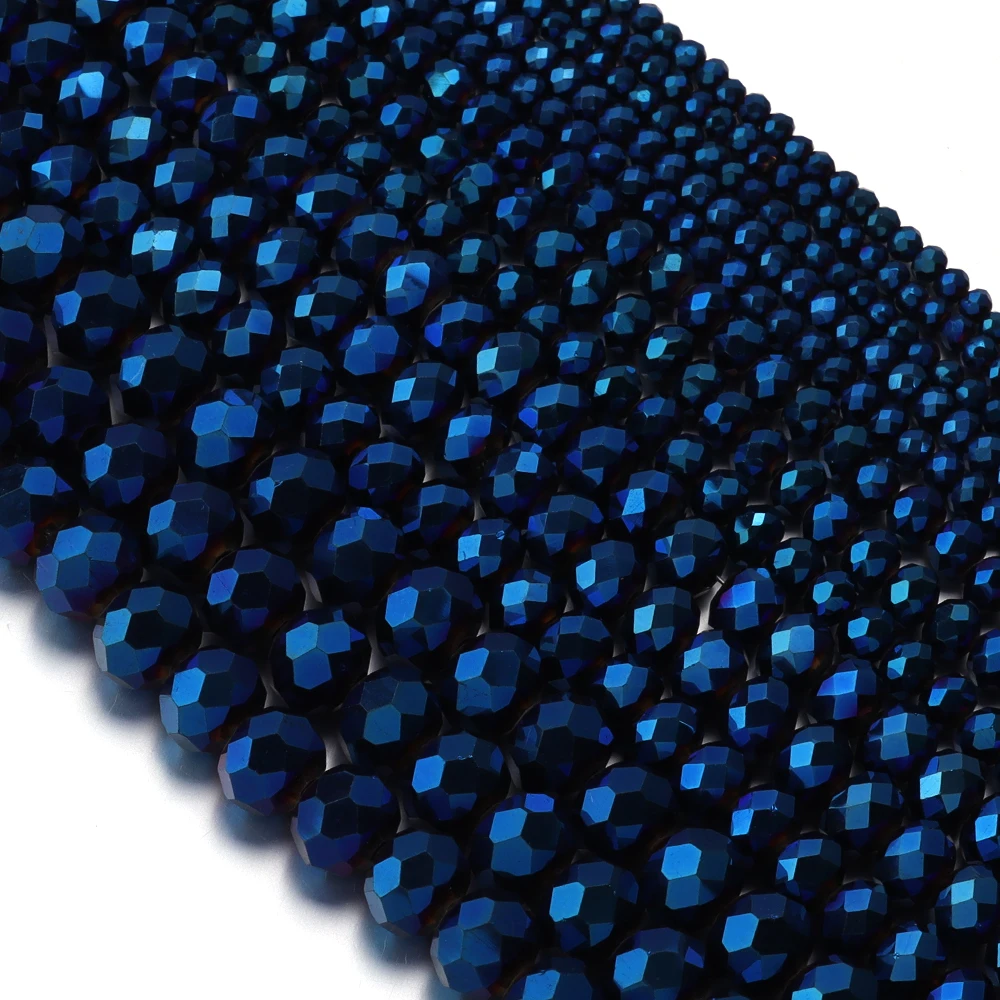 3 4 6 8 10mm Sapphire Faceted Crystal Beads Glass Spacer Beads For Jewelry Making DIY Handmade Bracelets Necklace Accessories image 6