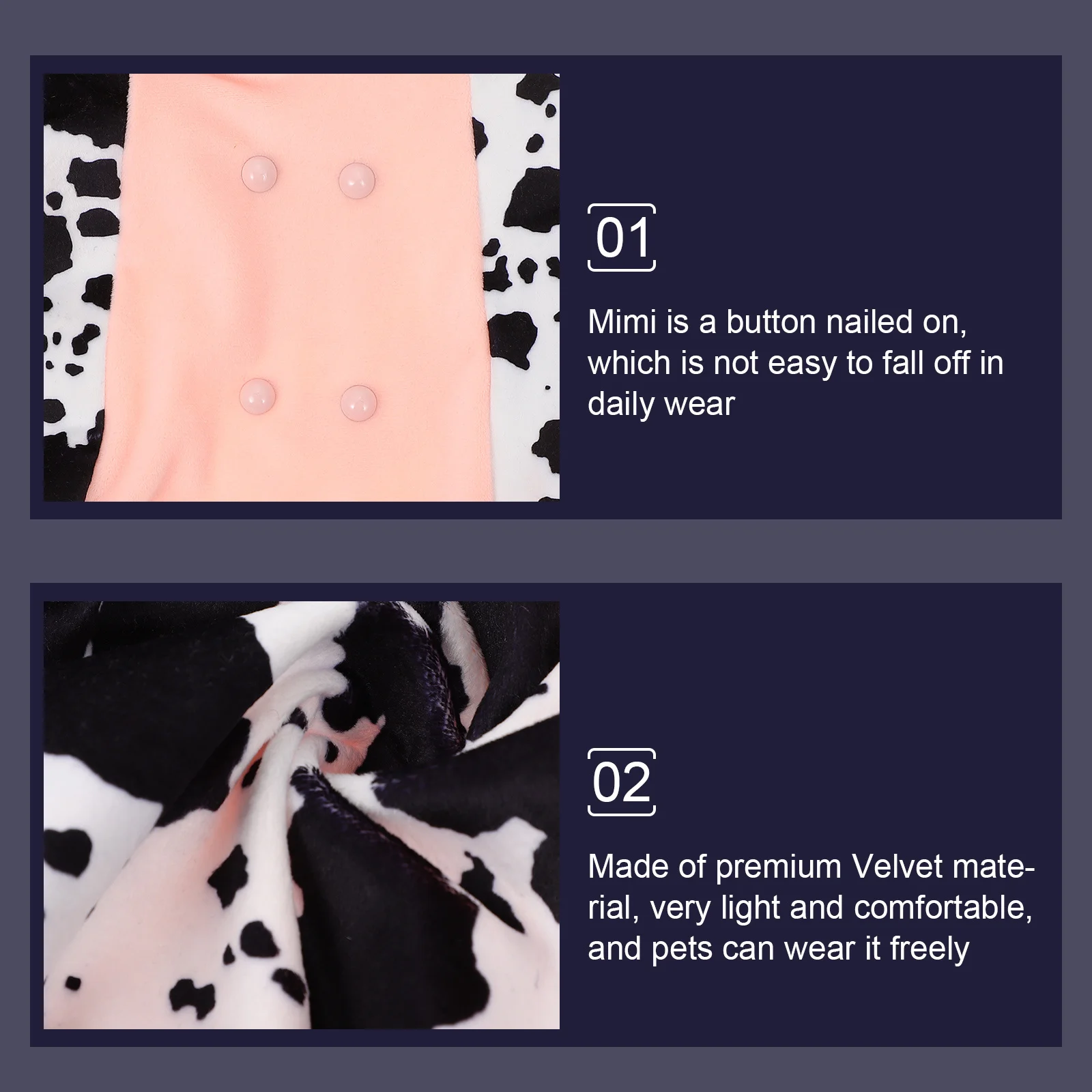 

Cow Style Pet Clothing Dog Costume Lightweight Soft Decorative Outfit for Small Pets Adorable Cosplay Clothes for Dog Decorating