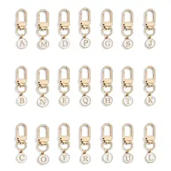 A-Z Name Letter Keychain Alphabet Keyring Metal Holder Women Bag  Charms Accessories Luxury Personalized Gift Jewelry Llaveros